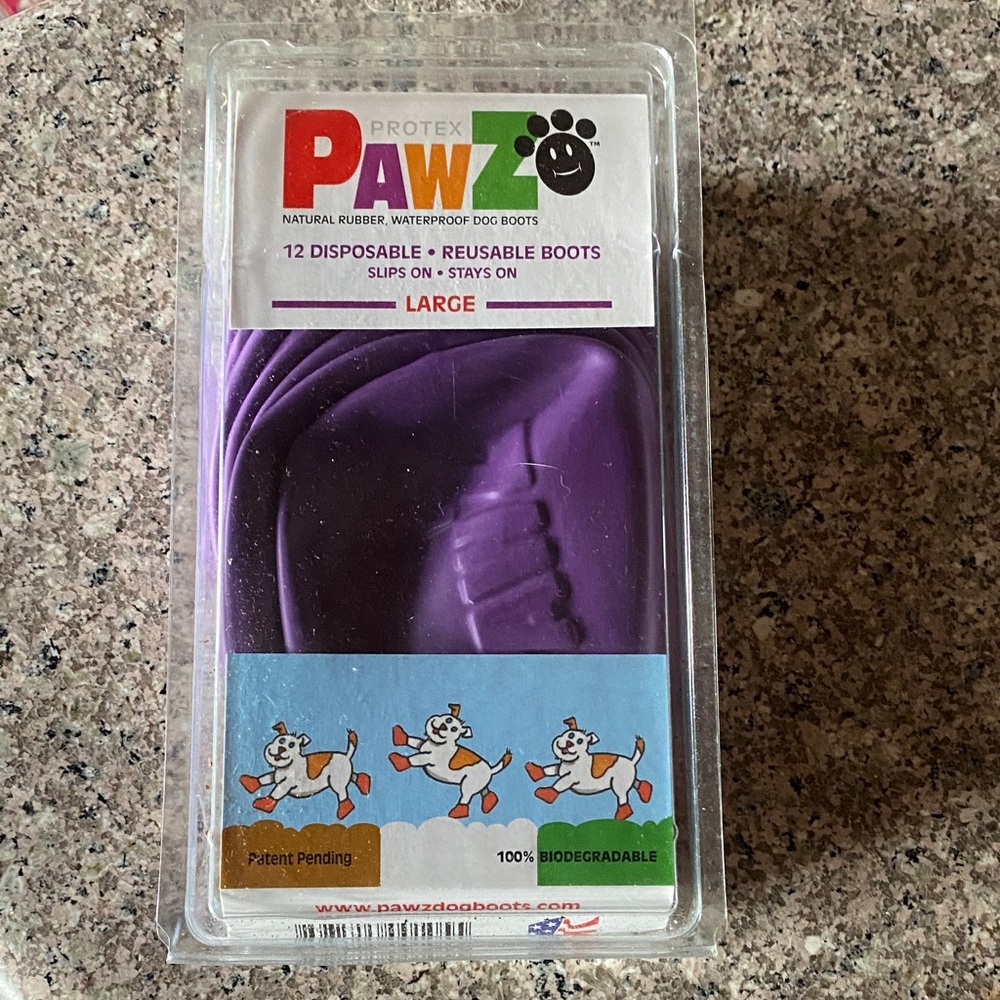 PAWZ Purple Disposable Dog Boots Pack of 12